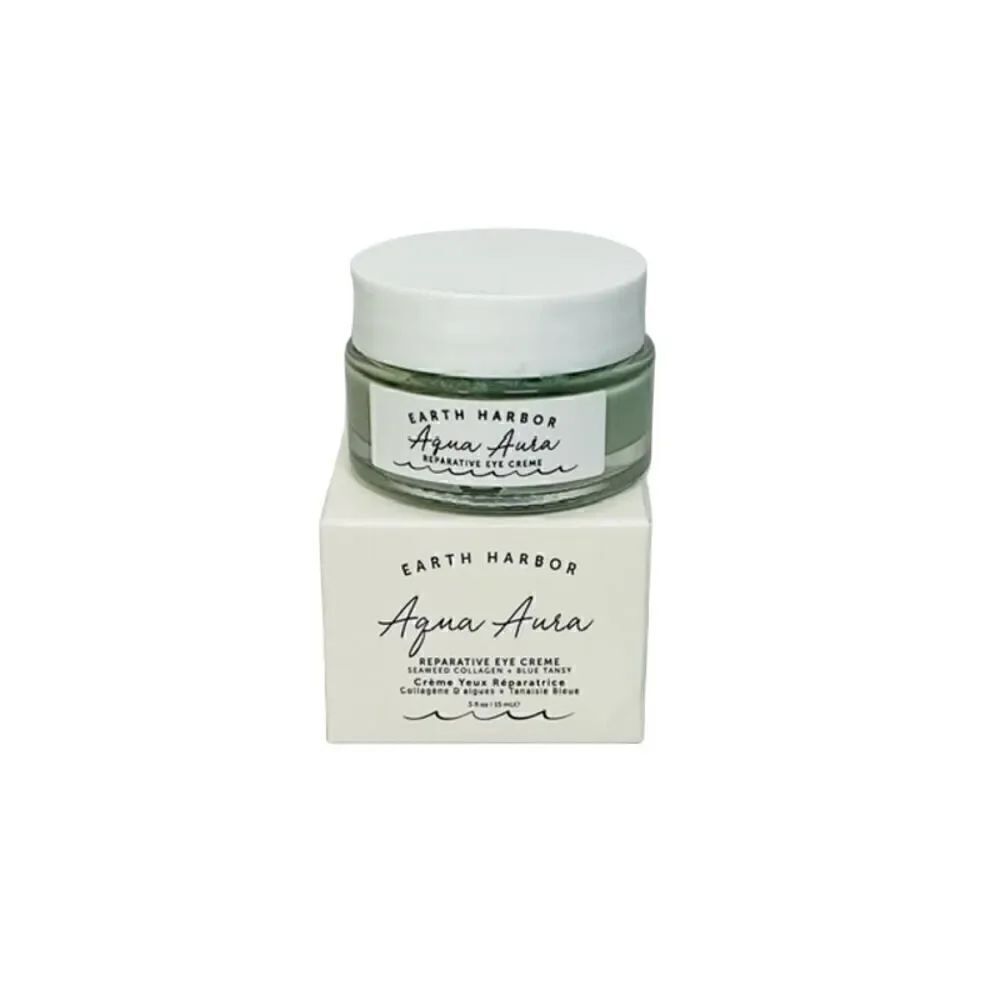 New Earth Harbor Aqua Aura Reparative Eye Cream Seaweed Collagen + Blue Tansy